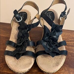 BOC Black Floral Women's Sandals